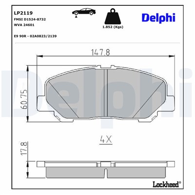 DELPHI LP2119 EAN: 5012759433607.