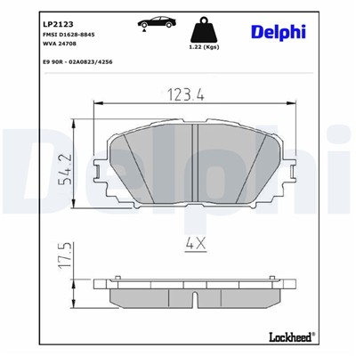 DELPHI LP2123 EAN: 5012759432037.