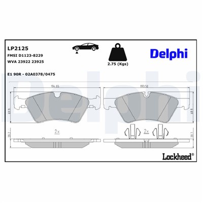 DELPHI LP2125 EAN: 5012759432051.