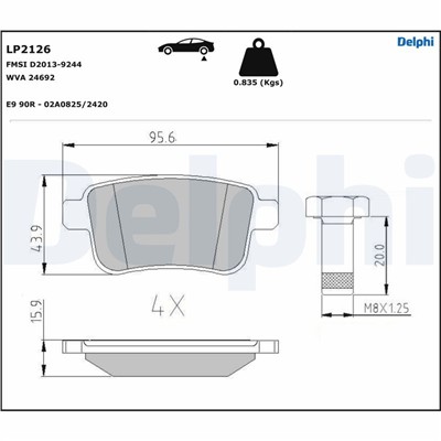 DELPHI LP2126 EAN: 5012759434062.