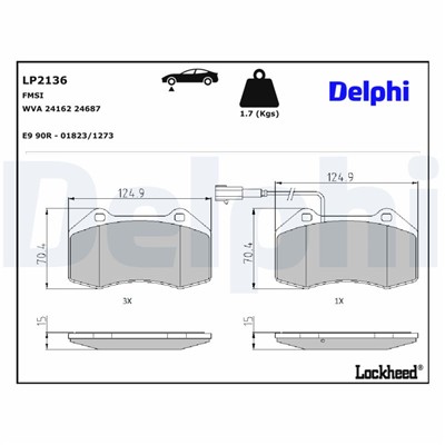 DELPHI LP2136 EAN: 5012759442289.