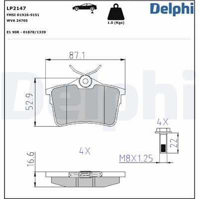 DELPHI LP2147 EAN: 5012759445938.