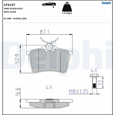 DELPHI LP2147 EAN: 5012759445938.
