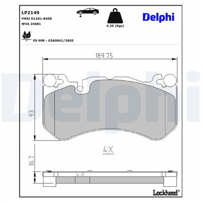 DELPHI LP2149 EAN: 5012759434147.