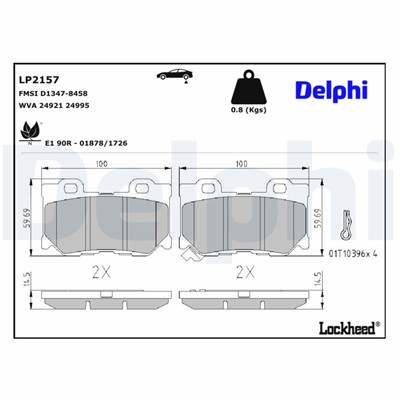 DELPHI LP2157 EAN: 5012759434222.