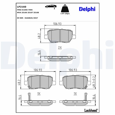 DELPHI LP2160 EAN: 5012759438381.