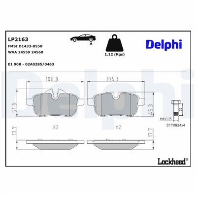 DELPHI LP2163 EAN: 5012759438411.
