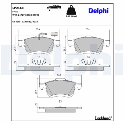 DELPHI LP2168 EAN: 5012759438466.