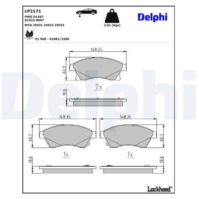DELPHI LP2171 EAN: 5012759438497.
