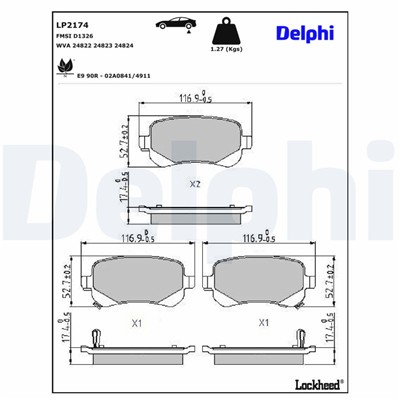 DELPHI LP2174 EAN: 5012759442197.