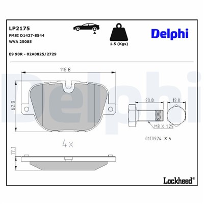 DELPHI LP2175 EAN: 5012759442203.
