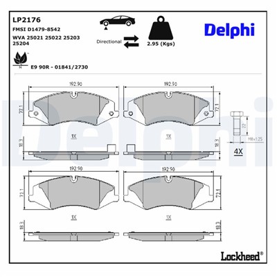 DELPHI LP2176 EAN: 5012759442210.