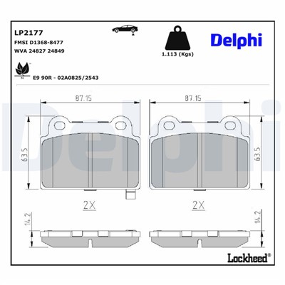 DELPHI LP2177 EAN: 5012759442227.