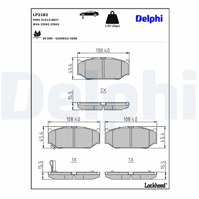 DELPHI LP2182 EAN: 5012759445488.