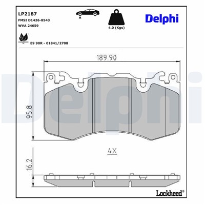 DELPHI LP2187 EAN: 5012759449394.