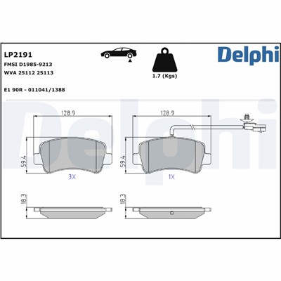 DELPHI LP2191 EAN: 5012759449738.