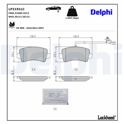 DELPHI LP2191LC EAN: 5012759449738.