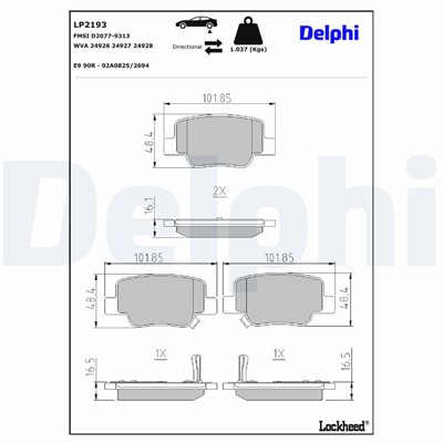 DELPHI LP2193 EAN: 5012759450451.