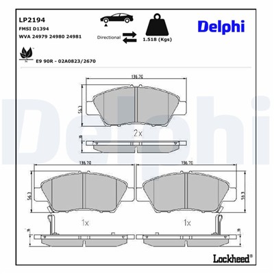 DELPHI LP2194 EAN: 5012759450468.