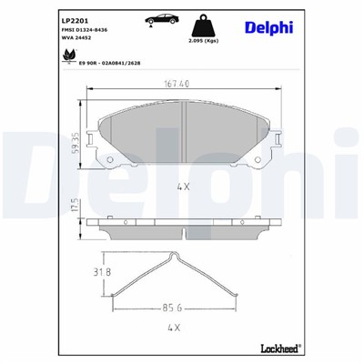 DELPHI LP2201 EAN: 5012759451526.