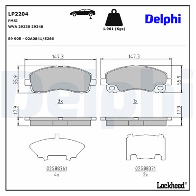 DELPHI LP2204 EAN: 5012759450529.