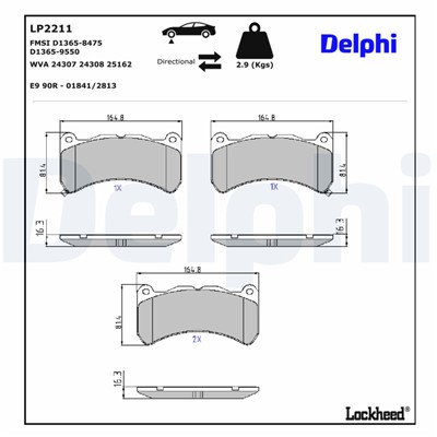 DELPHI LP2211 EAN: 5012759454169.