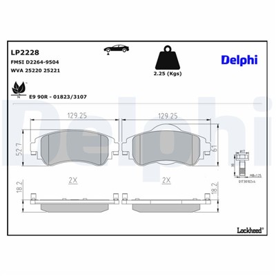 DELPHI LP2228 EAN: 5012759462164.