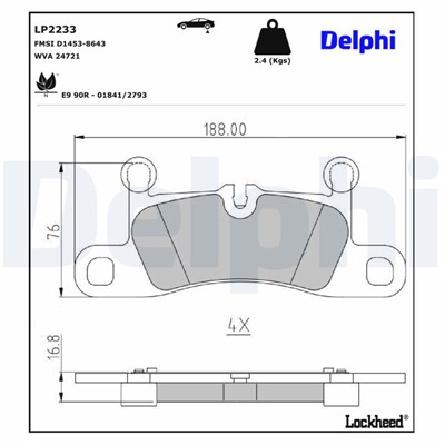 DELPHI LP2233 EAN: 5012759457269.
