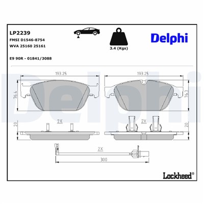 DELPHI LP2239 EAN: 5012759464458.