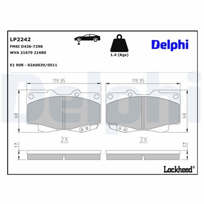 DELPHI LP2242 EAN: 5012759462188.