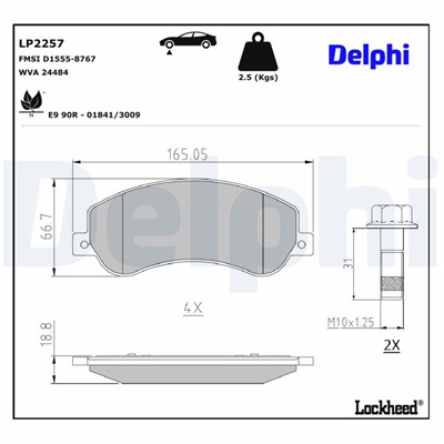 DELPHI LP2257 EAN: 5012759463871.