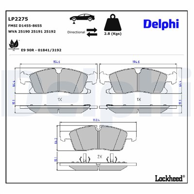 DELPHI LP2275 EAN: 5012759463888.