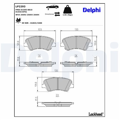 DELPHI LP2293 EAN: 5012759468418.