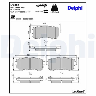 DELPHI LP2303 EAN: 5012759470206.