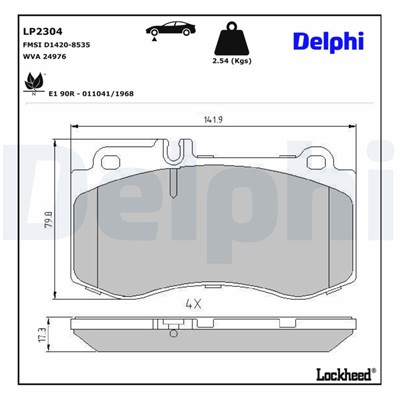 DELPHI LP2304 EAN: 5012759467572.