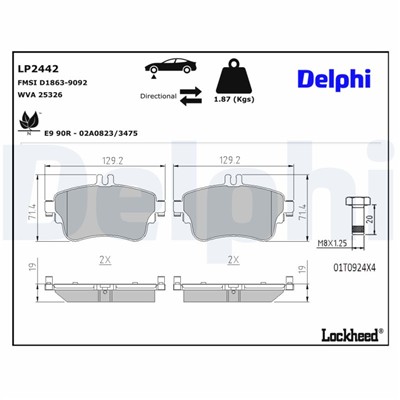 DELPHI LP2442 EAN: 5012759489406.