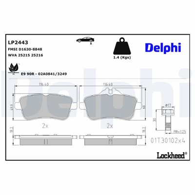 DELPHI LP2443 EAN: 5012759489413.