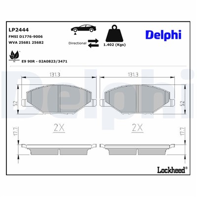 DELPHI LP2444 EAN: 5012759493175.