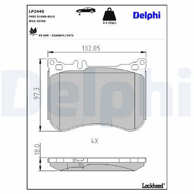 DELPHI LP2445 EAN: 5012759493670.