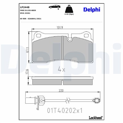 DELPHI LP2448 EAN: 5012759493205.