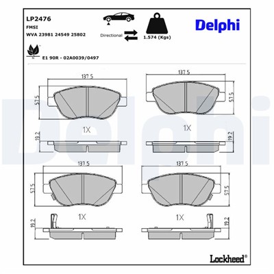 DELPHI LP2476 EAN: 5012759502587.