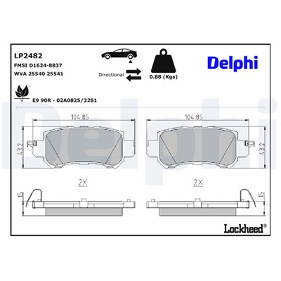DELPHI LP2482 EAN: 5012759497630.