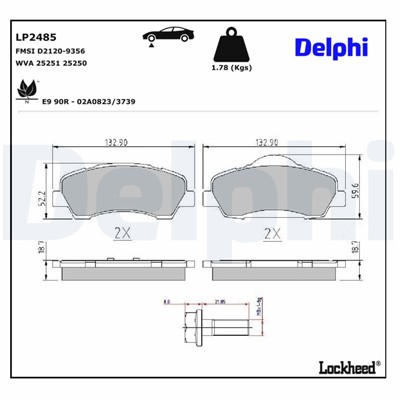 DELPHI LP2485 EAN: 5012759502280.