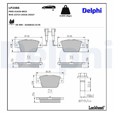 DELPHI LP2486 EAN: 5012759512463.