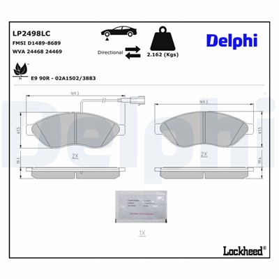 DELPHI LP2498LC EAN: 5012759633885.