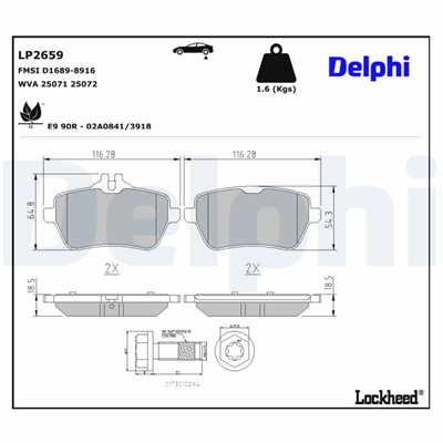 DELPHI LP2659 EAN: 5012759510360.