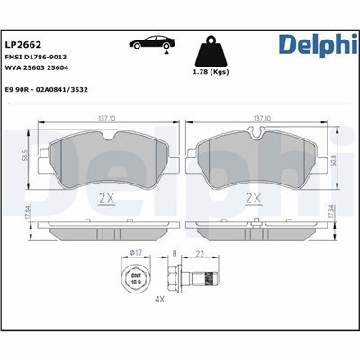 DELPHI LP2662 EAN: 5012759507506.