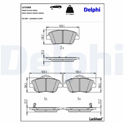 DELPHI LP2688 EAN: 5012759512487.