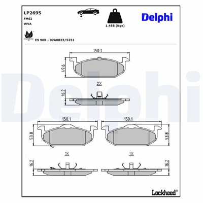 DELPHI LP2695 EAN: 5012759513378.