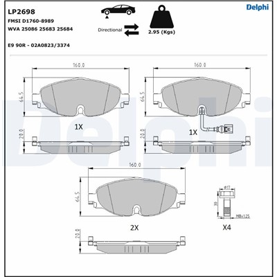 DELPHI LP2698 EAN: 5012759508121.